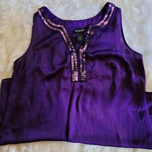 Lane Bryant Purple Sequined Top